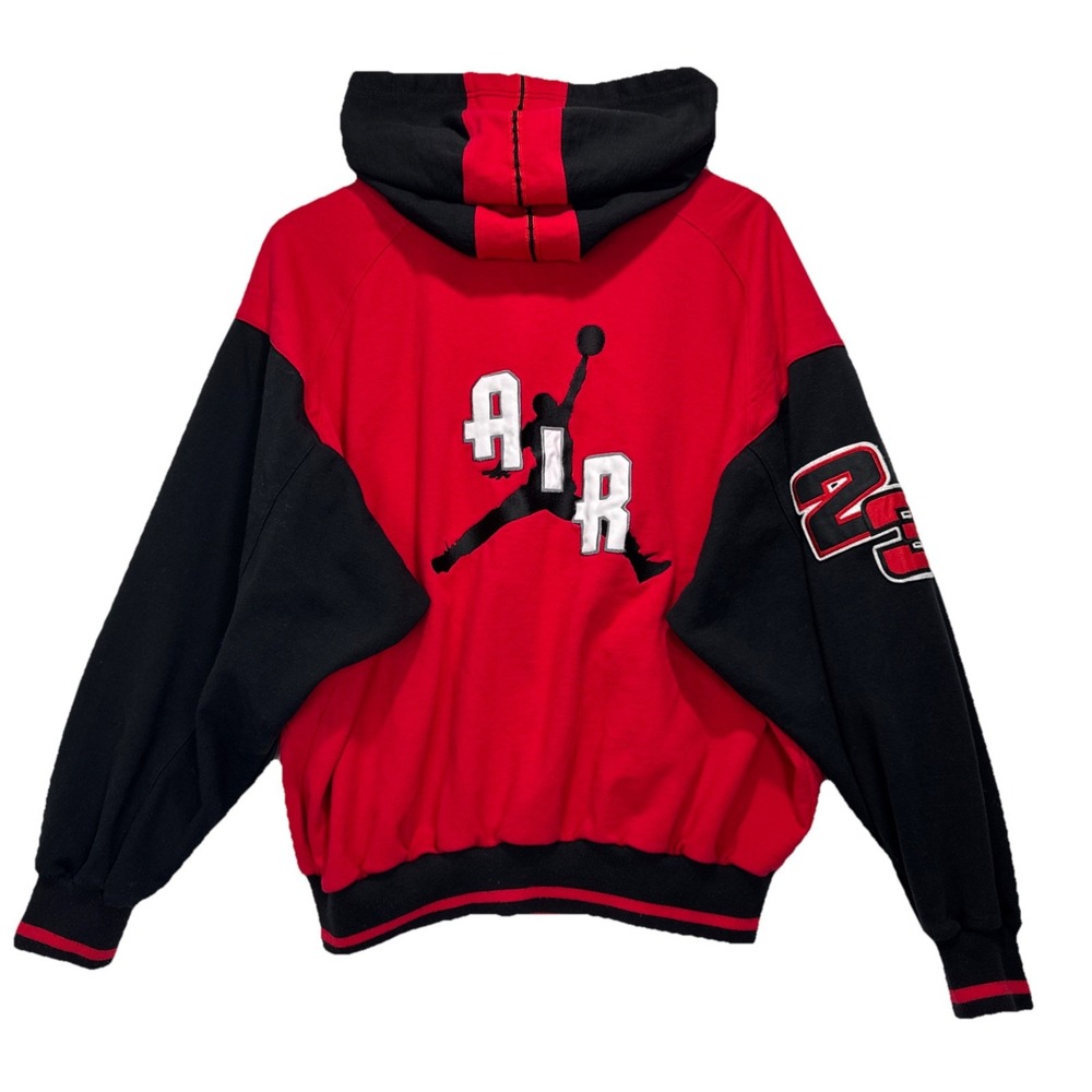 VTG RARE 90's  Nike Jordan Baseball Varsity Bomber‎ Jacket sz M Red Made Taiwan